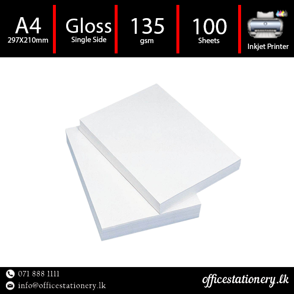 A4 135gsm Gloss Photo Paper