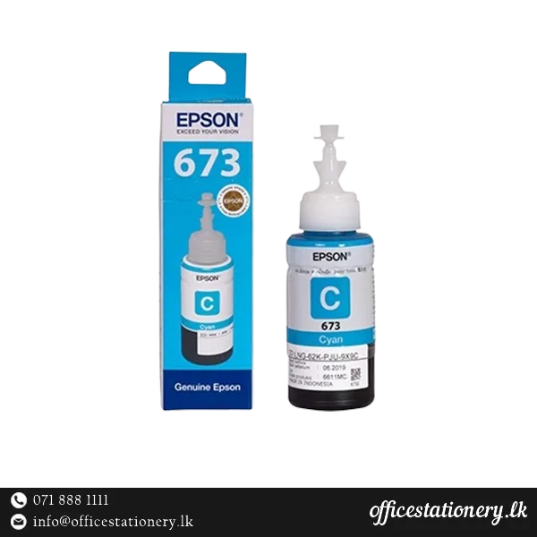 Epson 673 cyan ink bottle